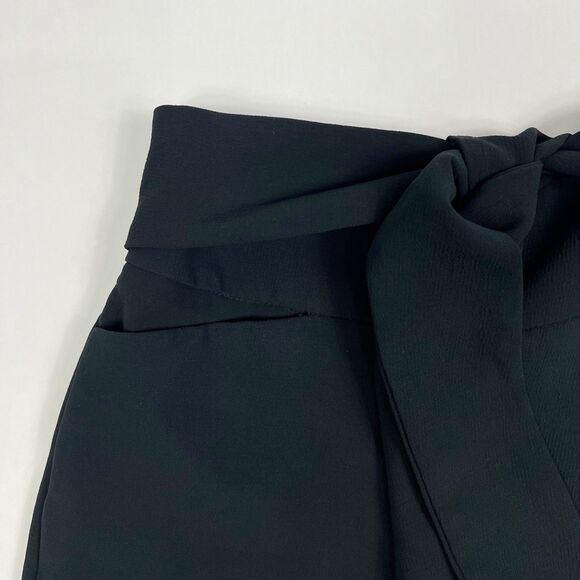 Aritzia Wilfred Geneva Black High Rise Tie Waist Straight Trouser Ankle Pant 0 - Picture 5 of 11